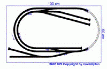 minitrix N Gleisplan 100 x 60 cm
